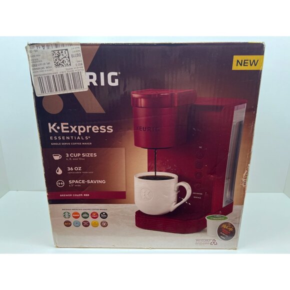 Keurig K-Express Essentials Single Serve Coffee Maker Brewer Color Red - Picture 1 of 4